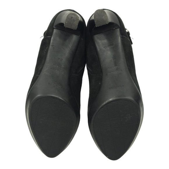 Aquatalia Rachele Side Zip Suede Ankle Boots Womens 8.5 Buckle Detail Stiletto - Picture 7 of 11